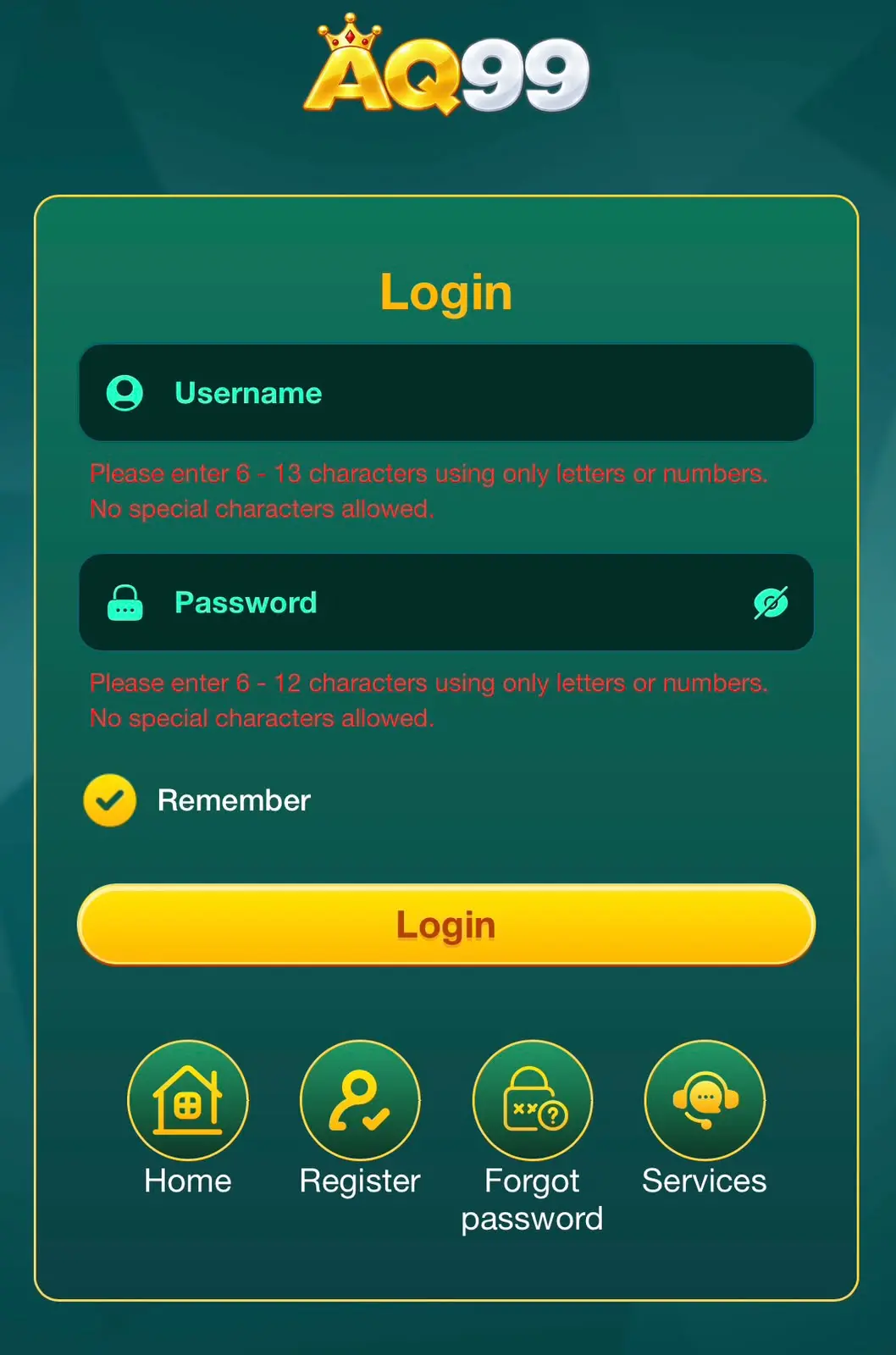 AQ99 Login